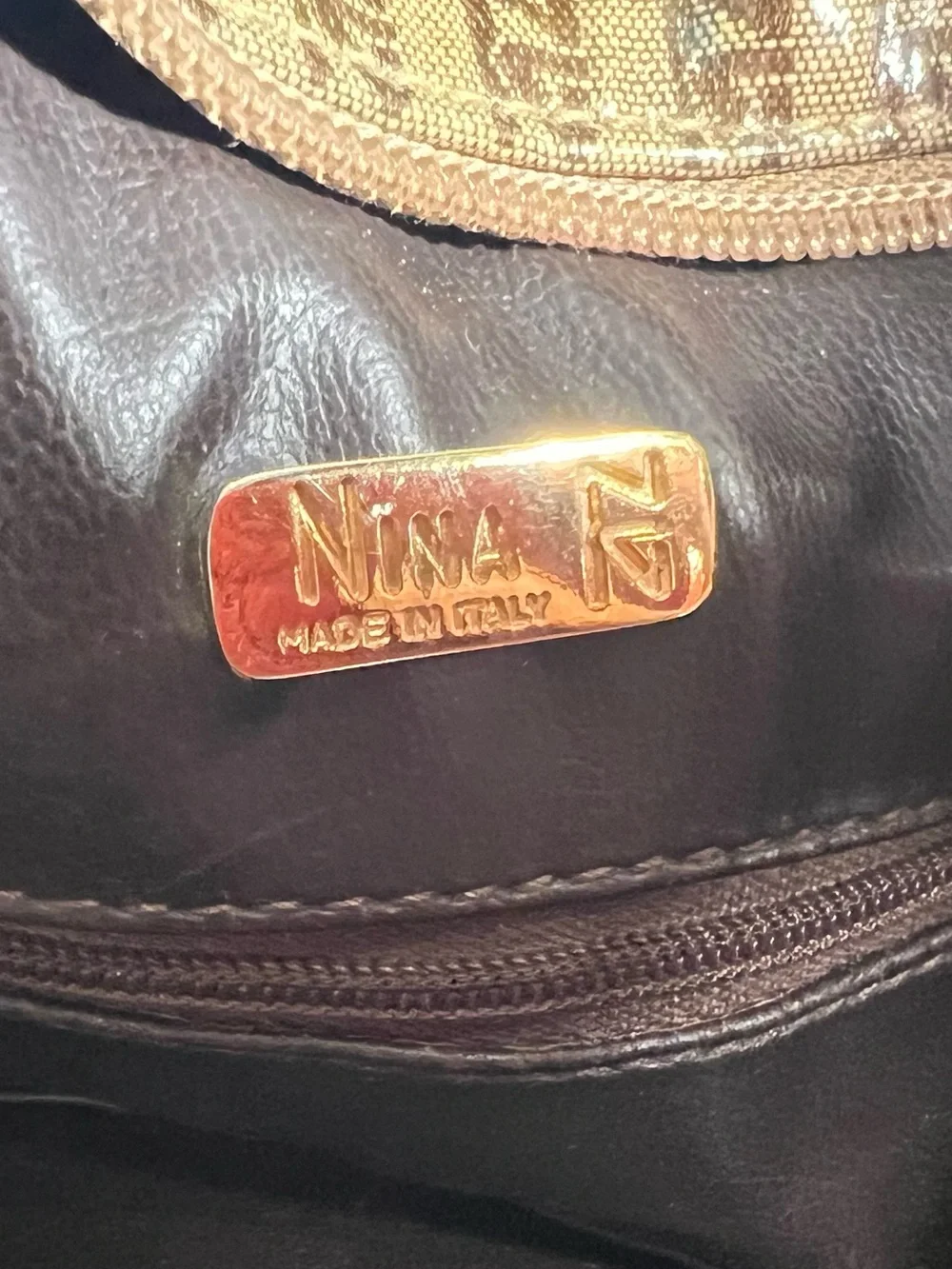 4094: Nina Ricci Monogram Coated Canvas Document Briefcase Laptop Bag